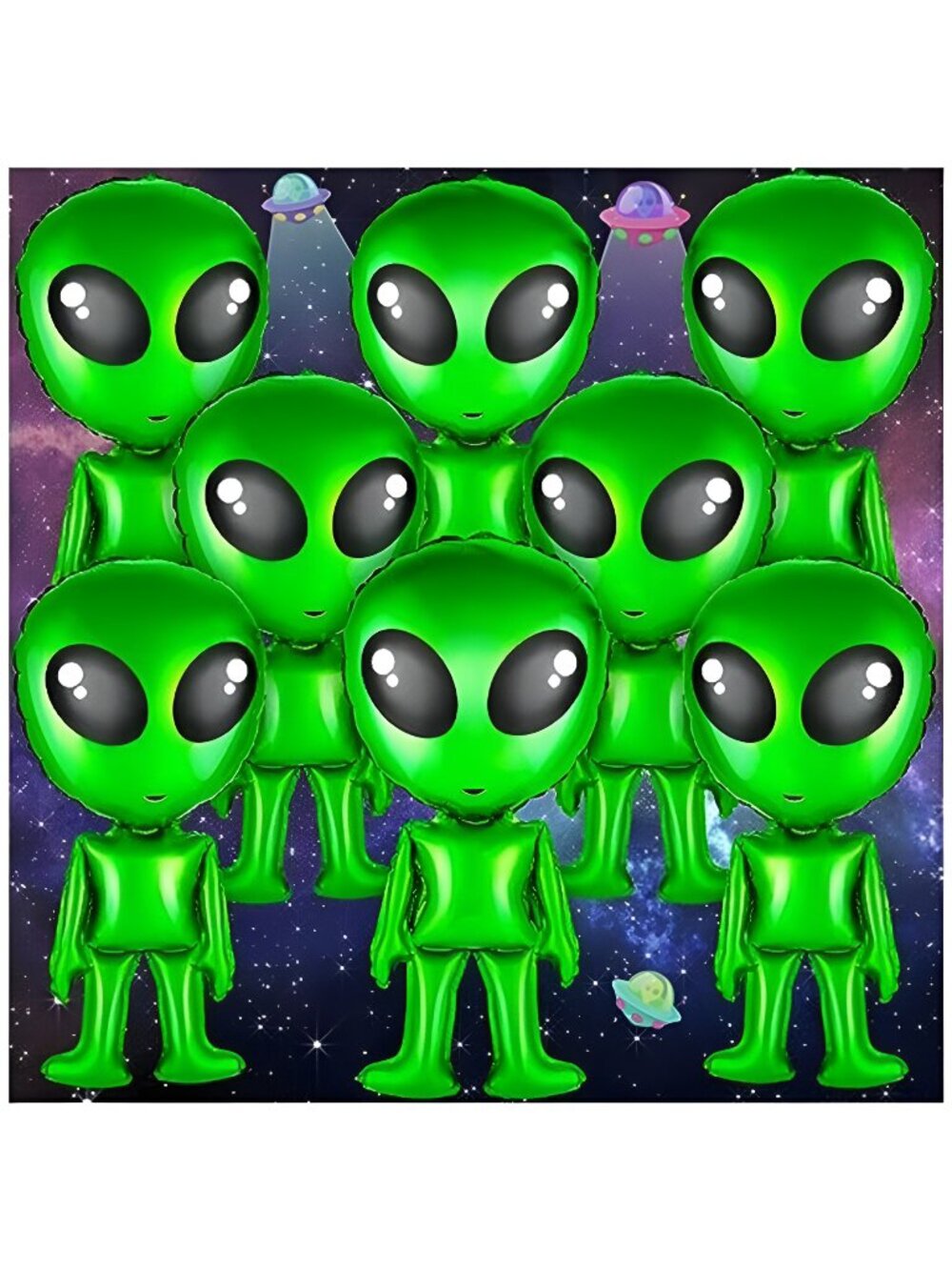 8 pcs 32 in Green Alien Balloons Inflatable
